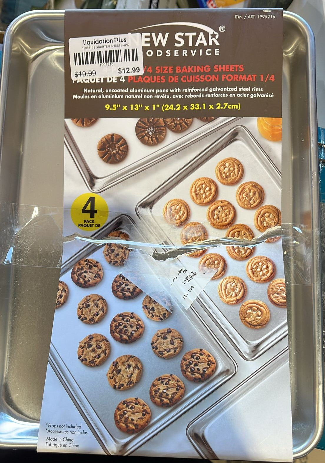 New Star Foodservice Quarter Baking Sheets, 4-pack