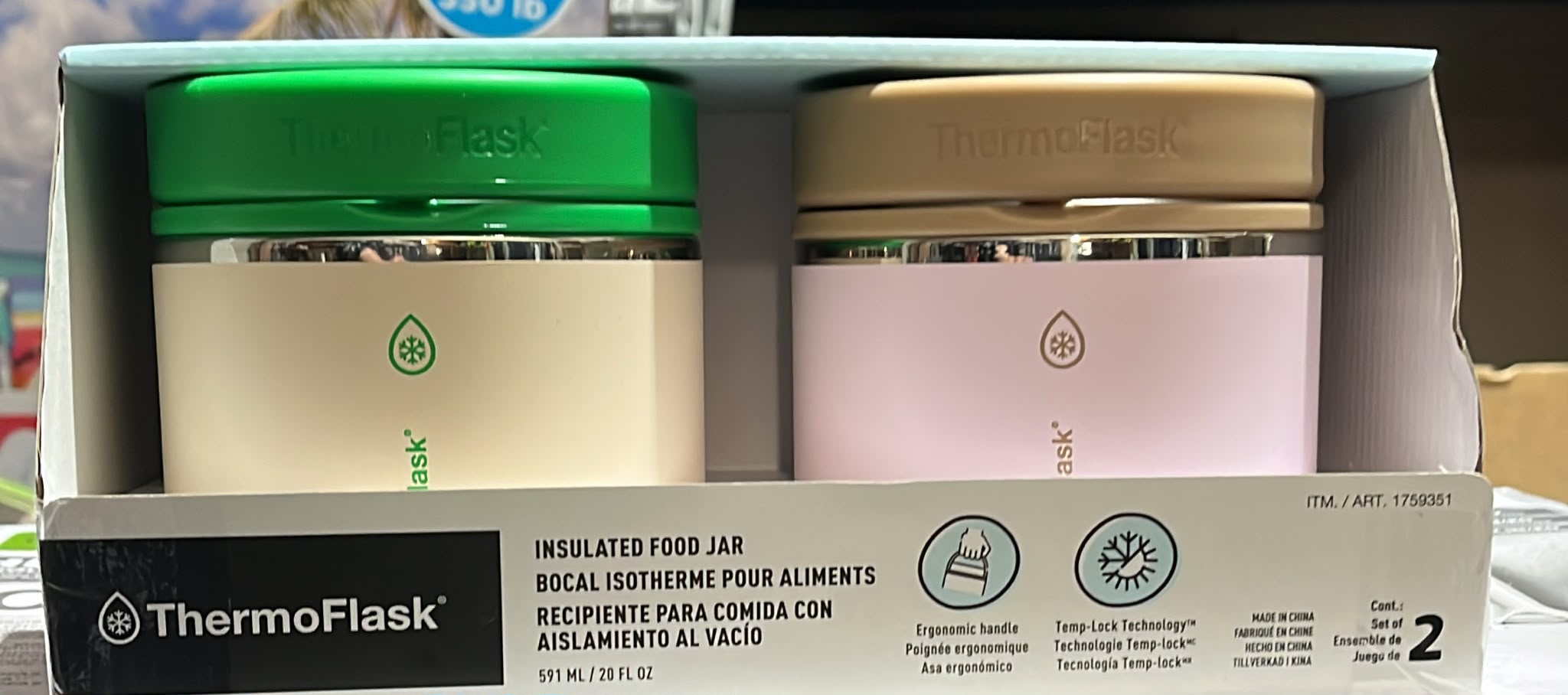 Thermoflask 590 ml (20 oz) Insulated Food Jar, 2-pack
