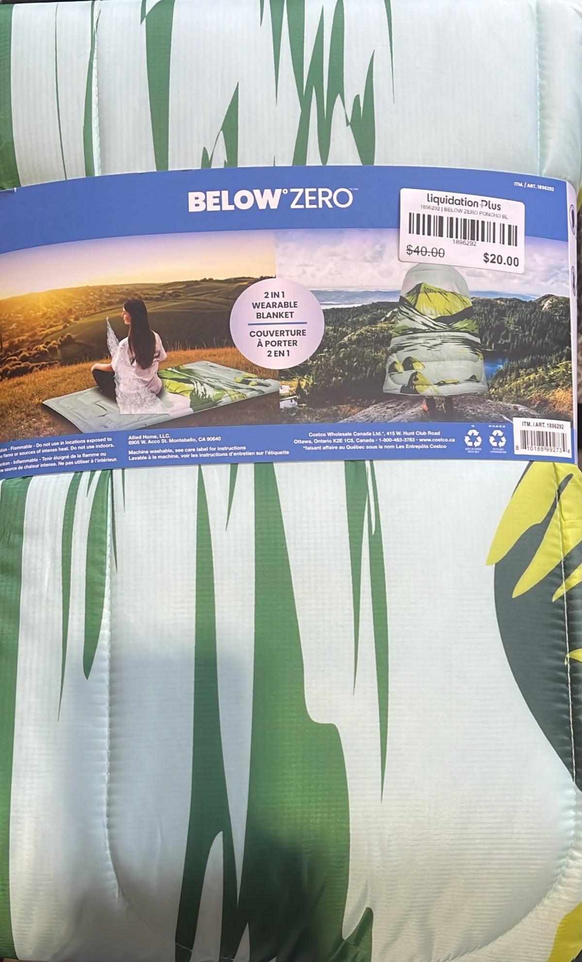 Below Zero 2-in-1 Wearable Blanket