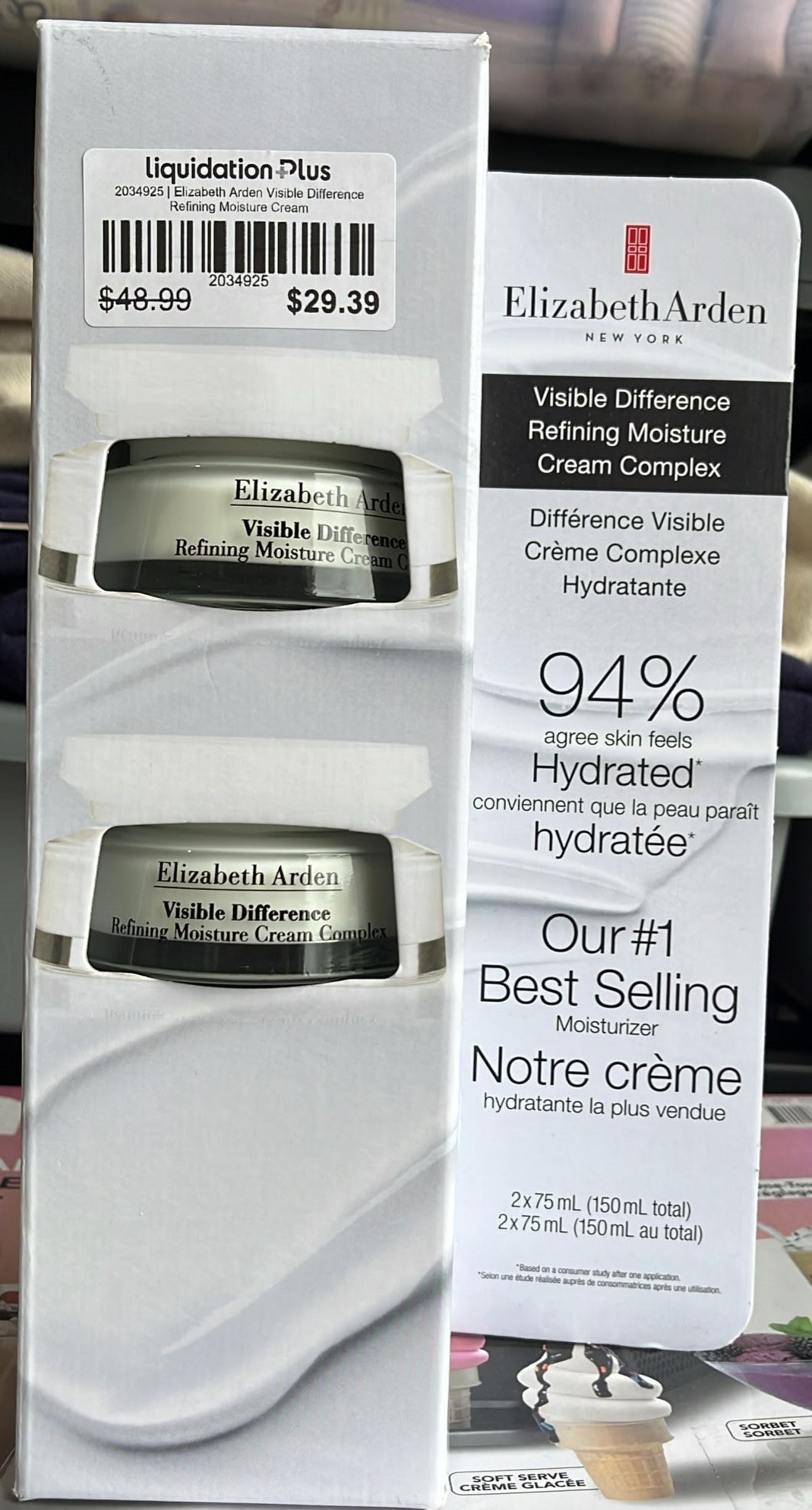 Elizabeth Arden Visible Difference Refining Moisture Cream Complex, 2 x 75 mL