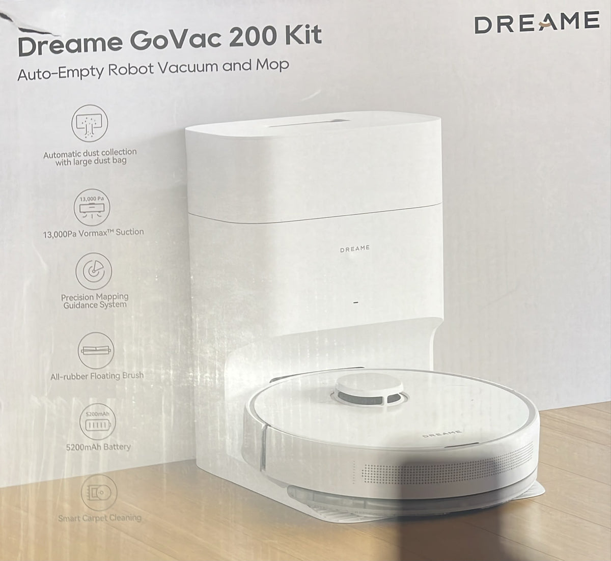 Dreame GoVac 200 Robotic Vacuum and Mop with Auto Empty Station
