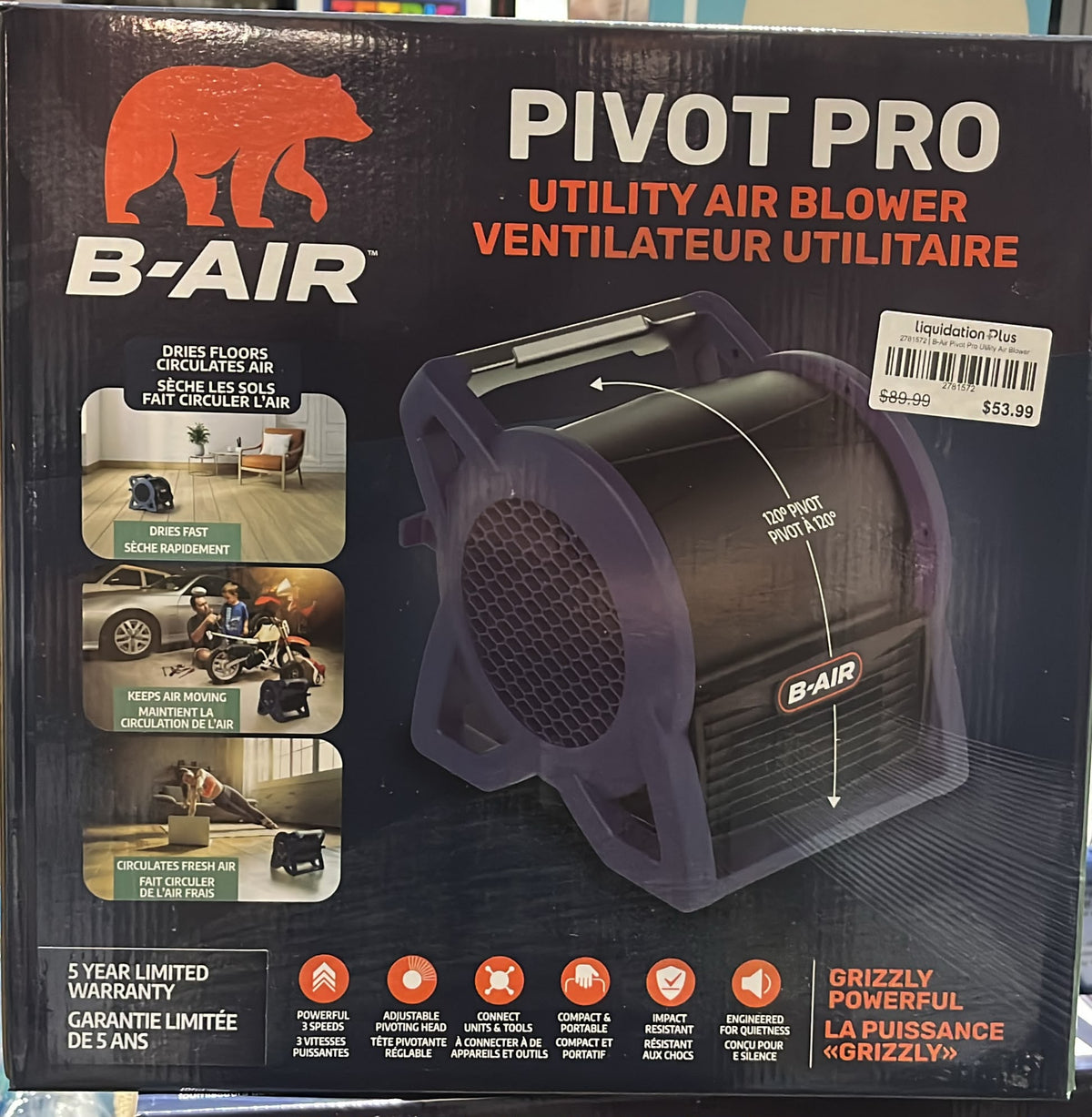 B-Air Pivot Pro Utility Air Blower