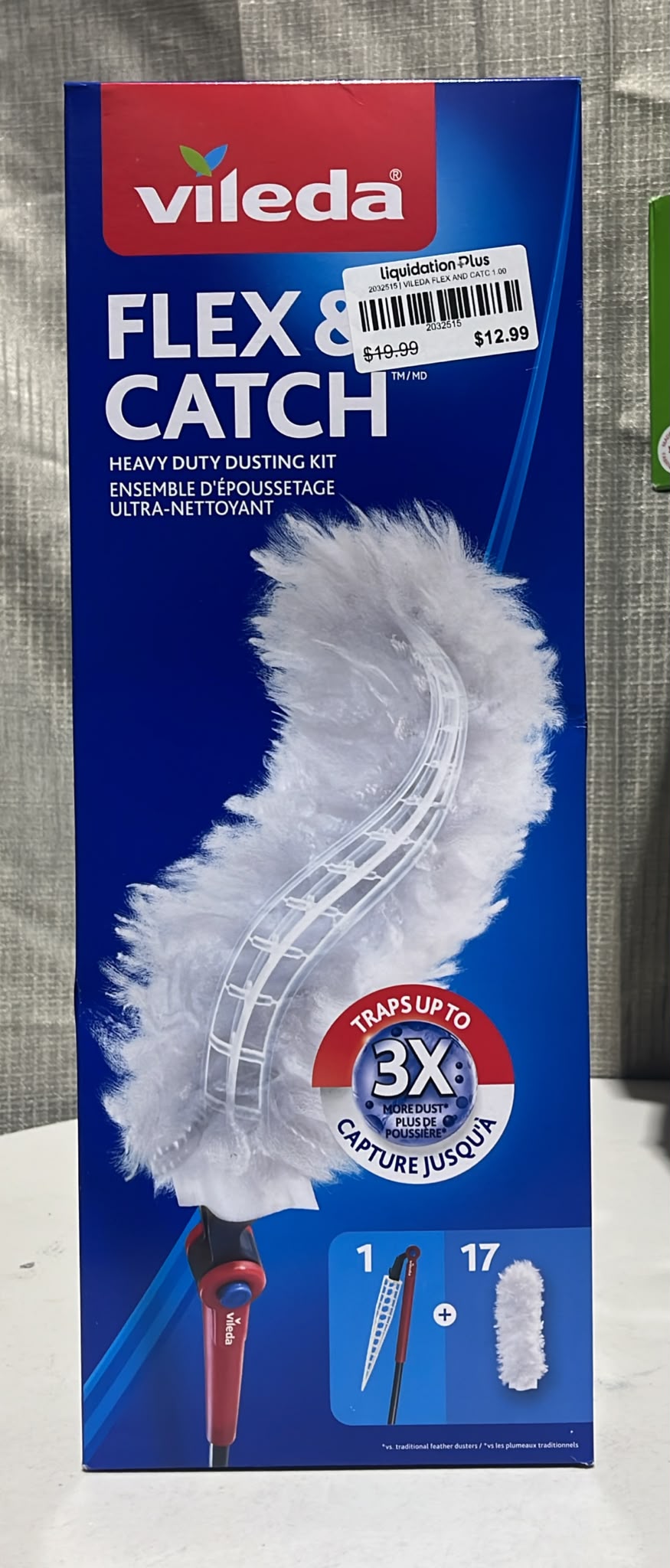 Vileda Flex & Catch Heavy Duty Dusting Kit with 17 Refills
