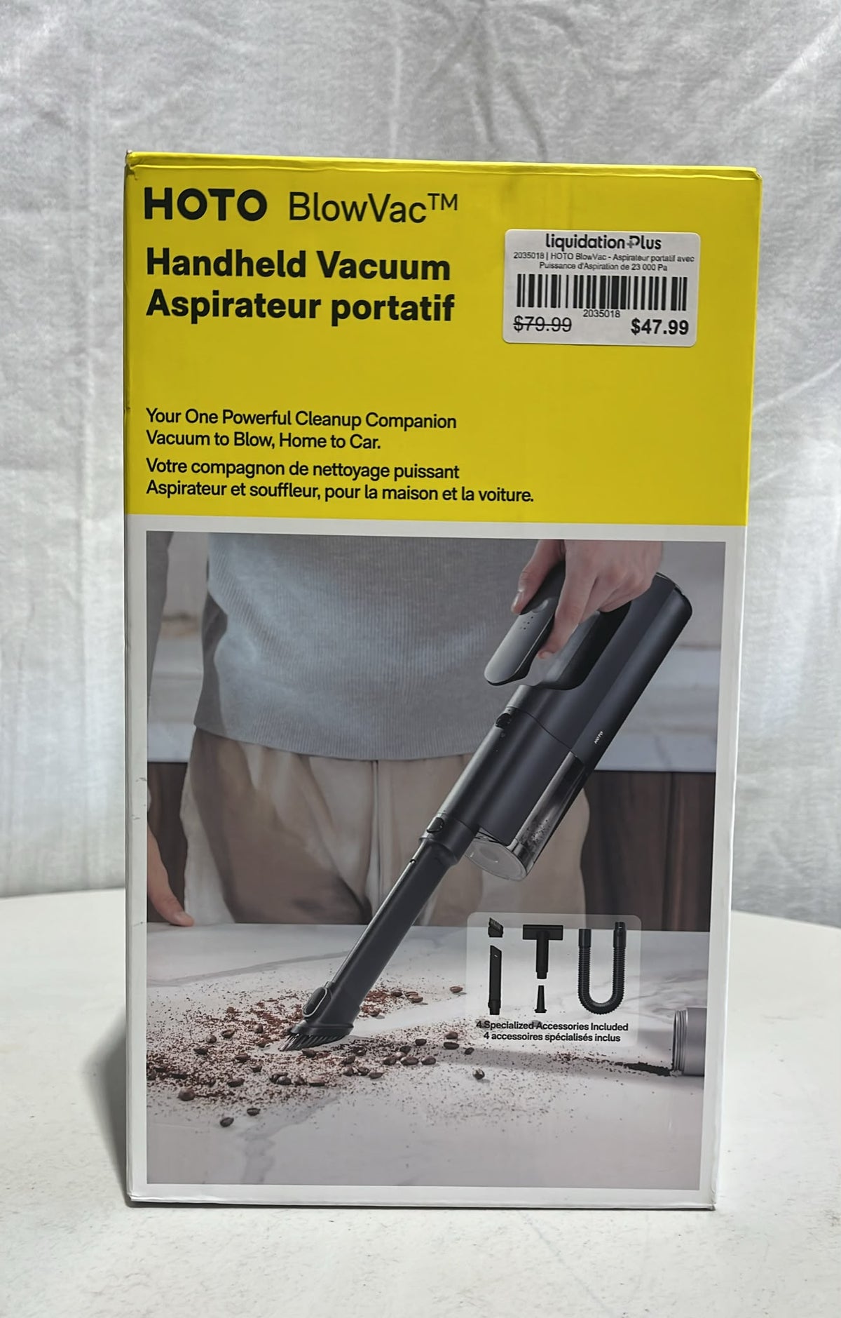 HOTO BlowVac - Aspirateur portatif avec Puissance d'Aspiration de 23 000 Pa