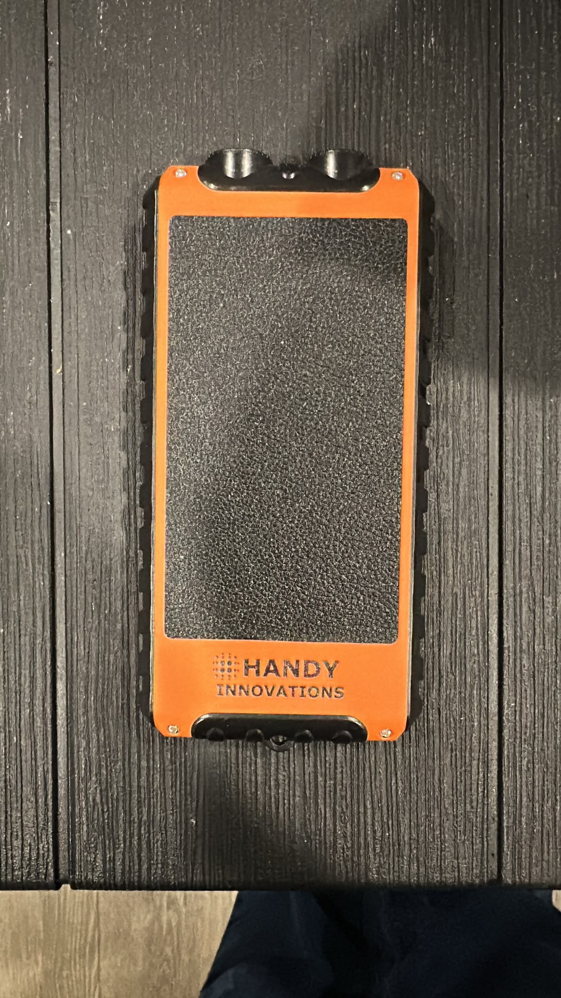 Solar Power Bank – Orange & Black