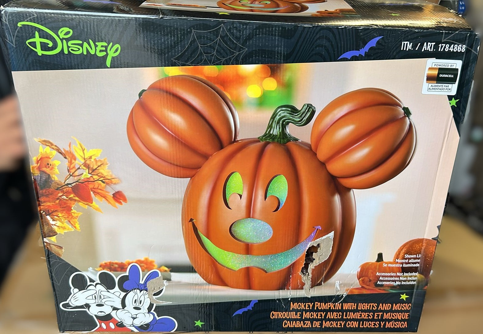 Disney Halloween Mickey Pumpkin with Lights and Music