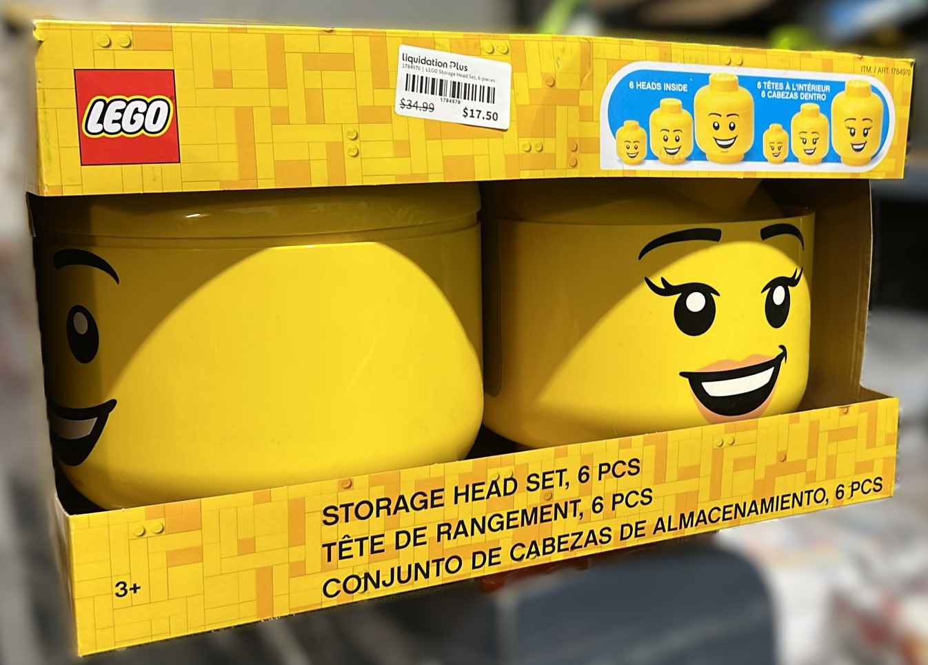 LEGO Storage Head Set, 6-pieces