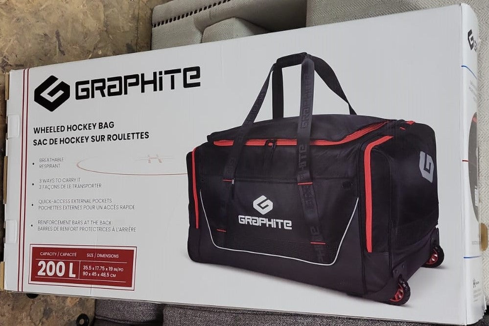 Graphite Wheeled Hockey Bag