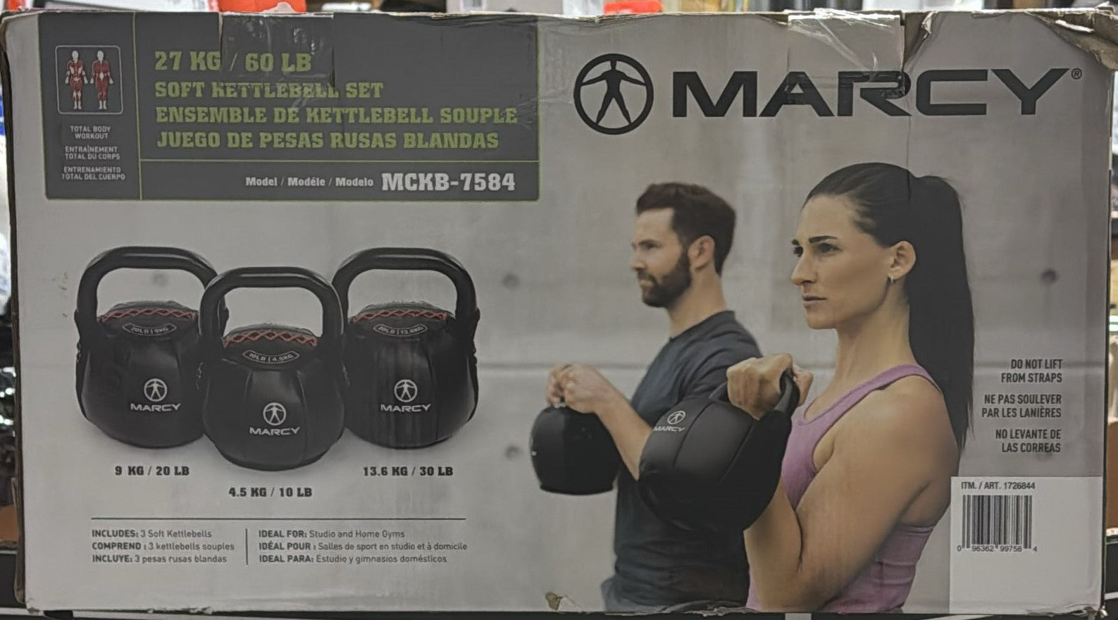 MARCY 60 LB SOFT KETTLEBELL 3 PIECES