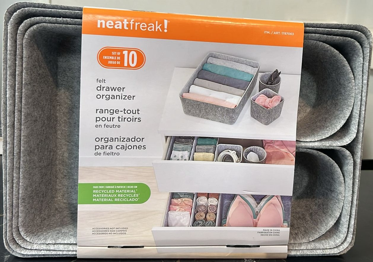 NEATFREAK FELT DRAWER ORGANIZER SET OF 10