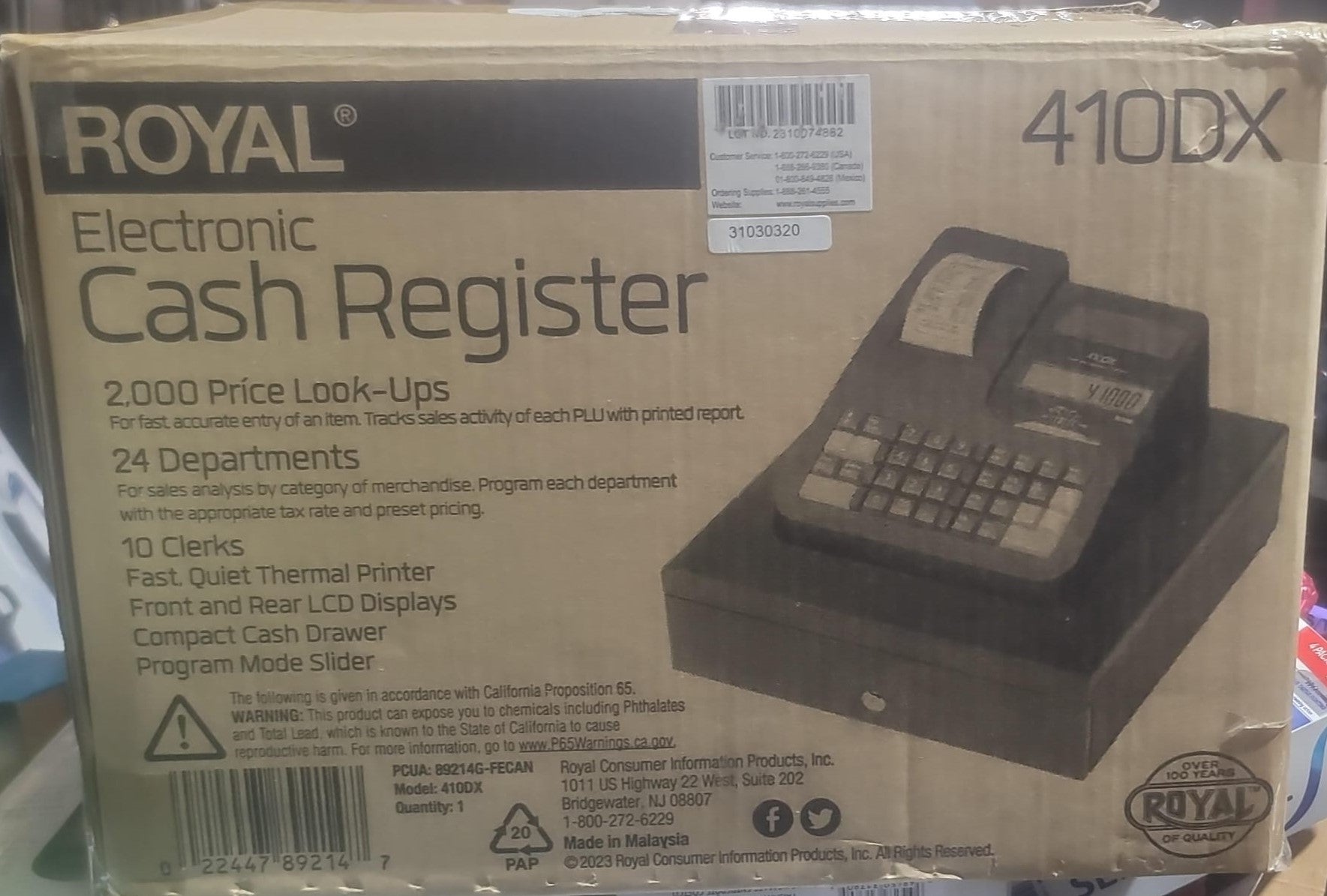 Royal 410DX – Full-featured electronic cash register
