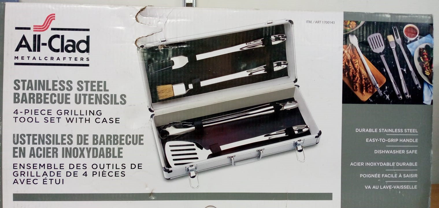 ALL CLAD BBQ TOOL SET 4 PIECES CASE