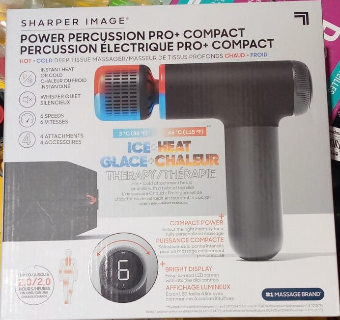 SHARPER IMAGE HOT & COLD PERCUSSION “PRO MASSAGE, DEVICE