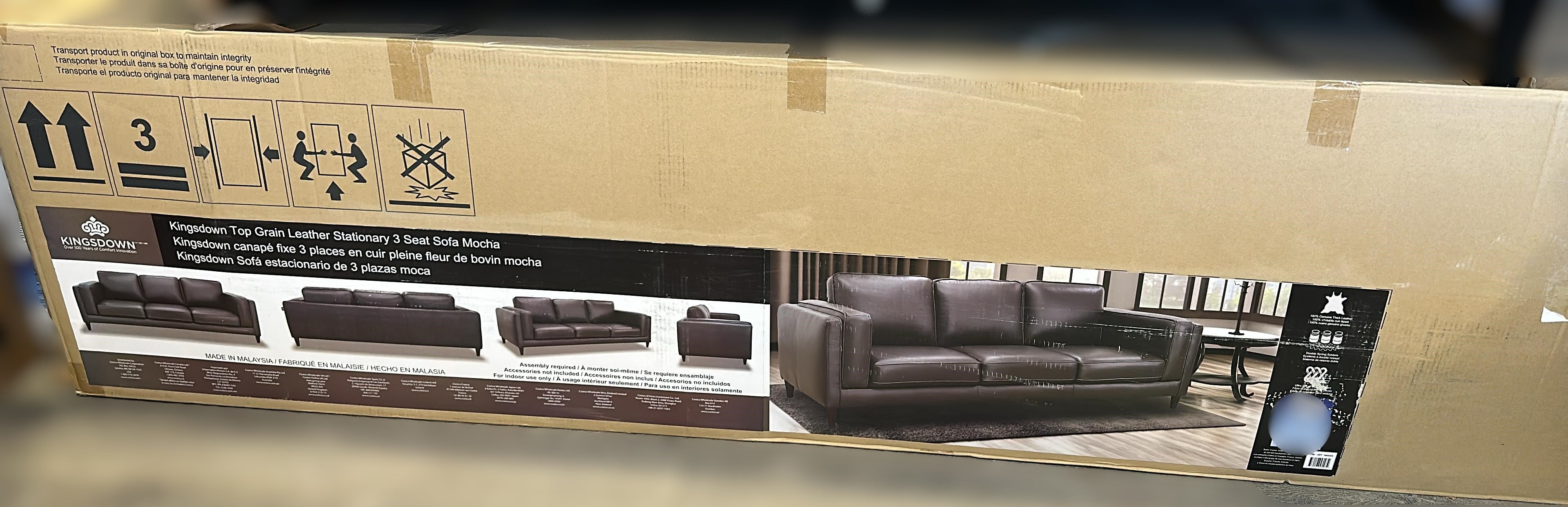 Kingsdown Top-grain Leather Sofa