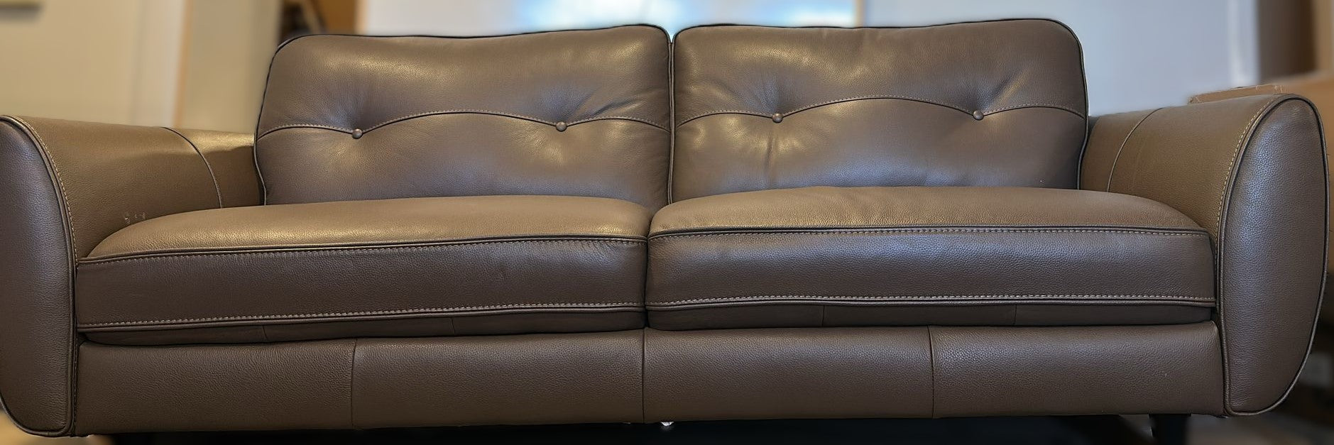 Kingsdown Top-grain Leather Sofa, Brown