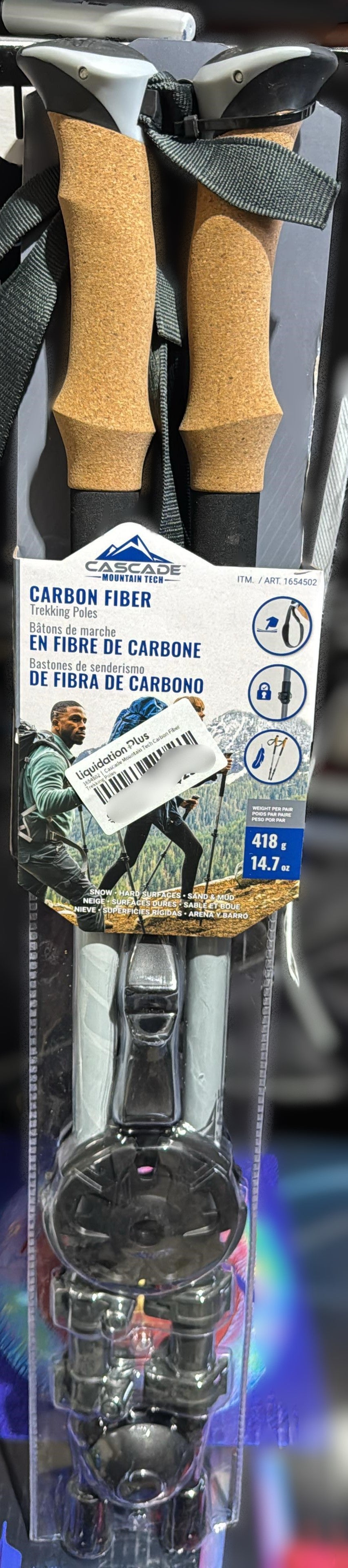 Cascade Mountain Tech Carbon Fiber Trekking Poles