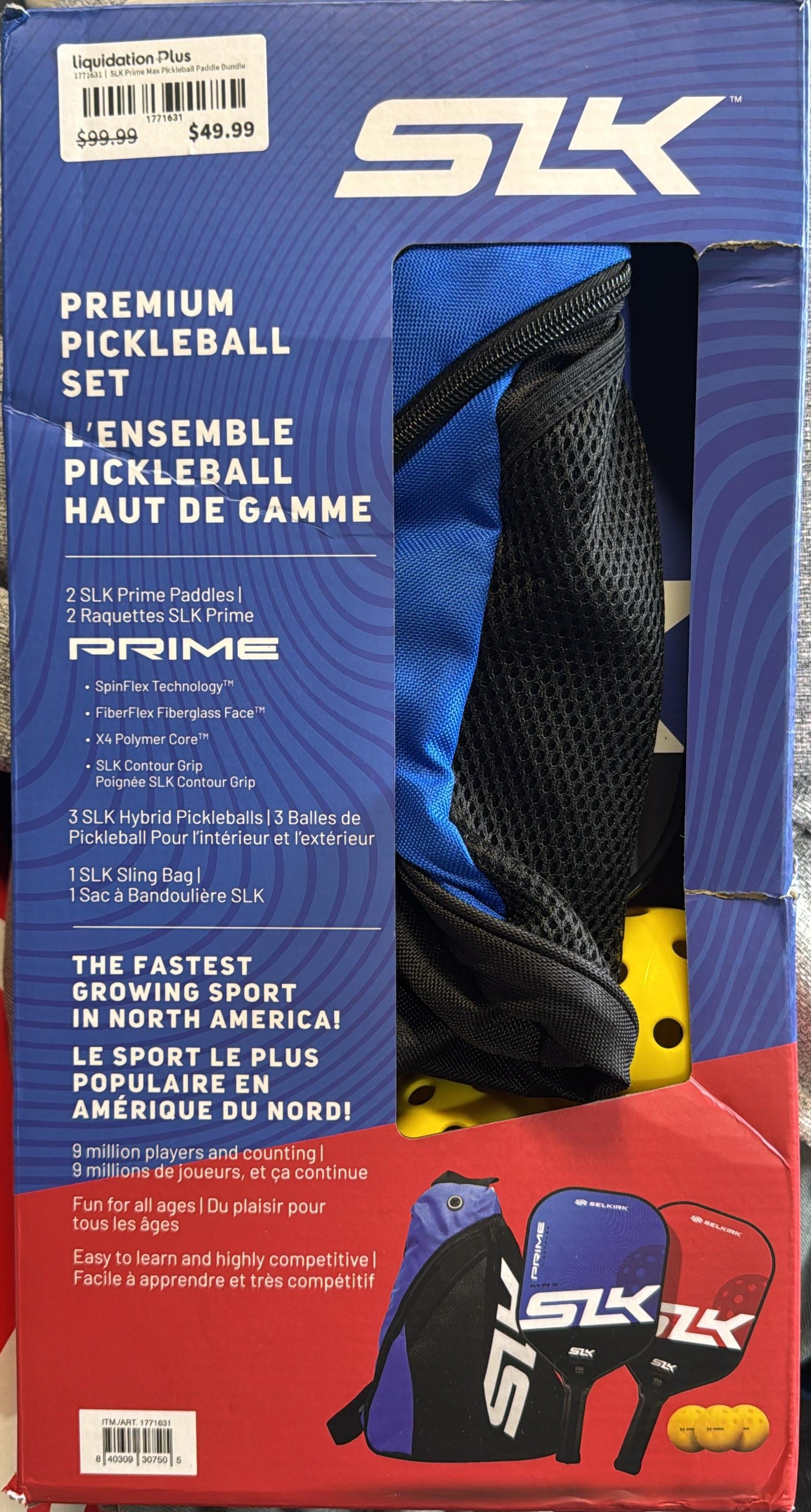 SLK Prime Max Pickleball Paddle Bundle