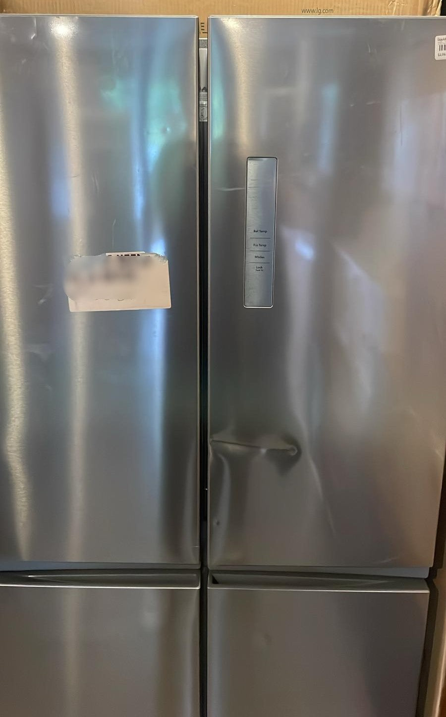 Frigidaire 33 in 17.4 cu ft. Stainless Steel French Four Door Refrigerator with Adjustable Freezer Storage (Dented)