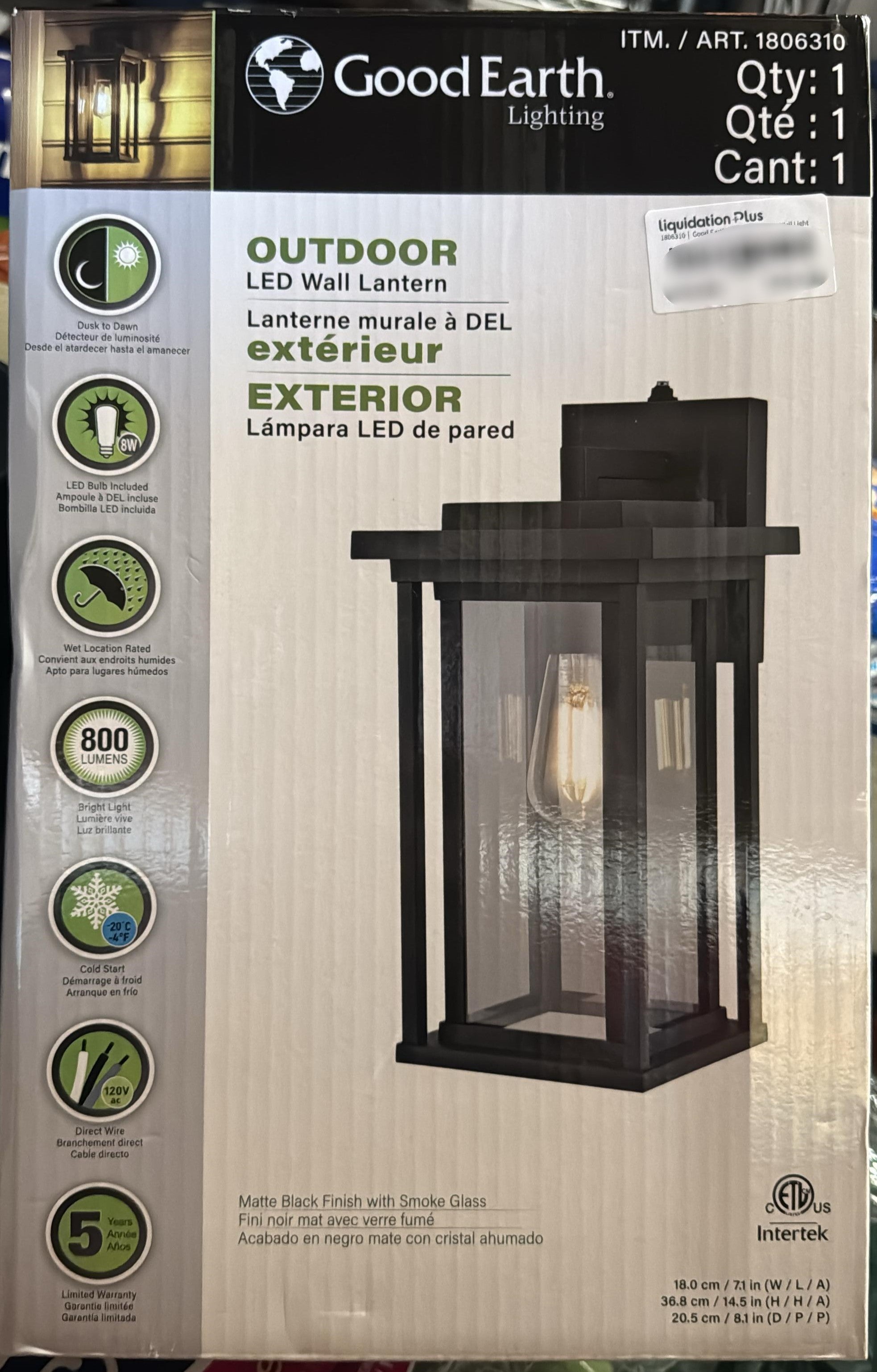 Good Earth Lighting Outdoor Wall Light