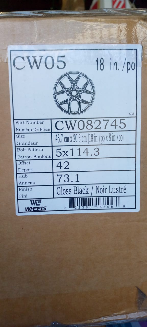 C-Wheels - CW05 - 18x8 - Gloss Black pack of 4 brand new