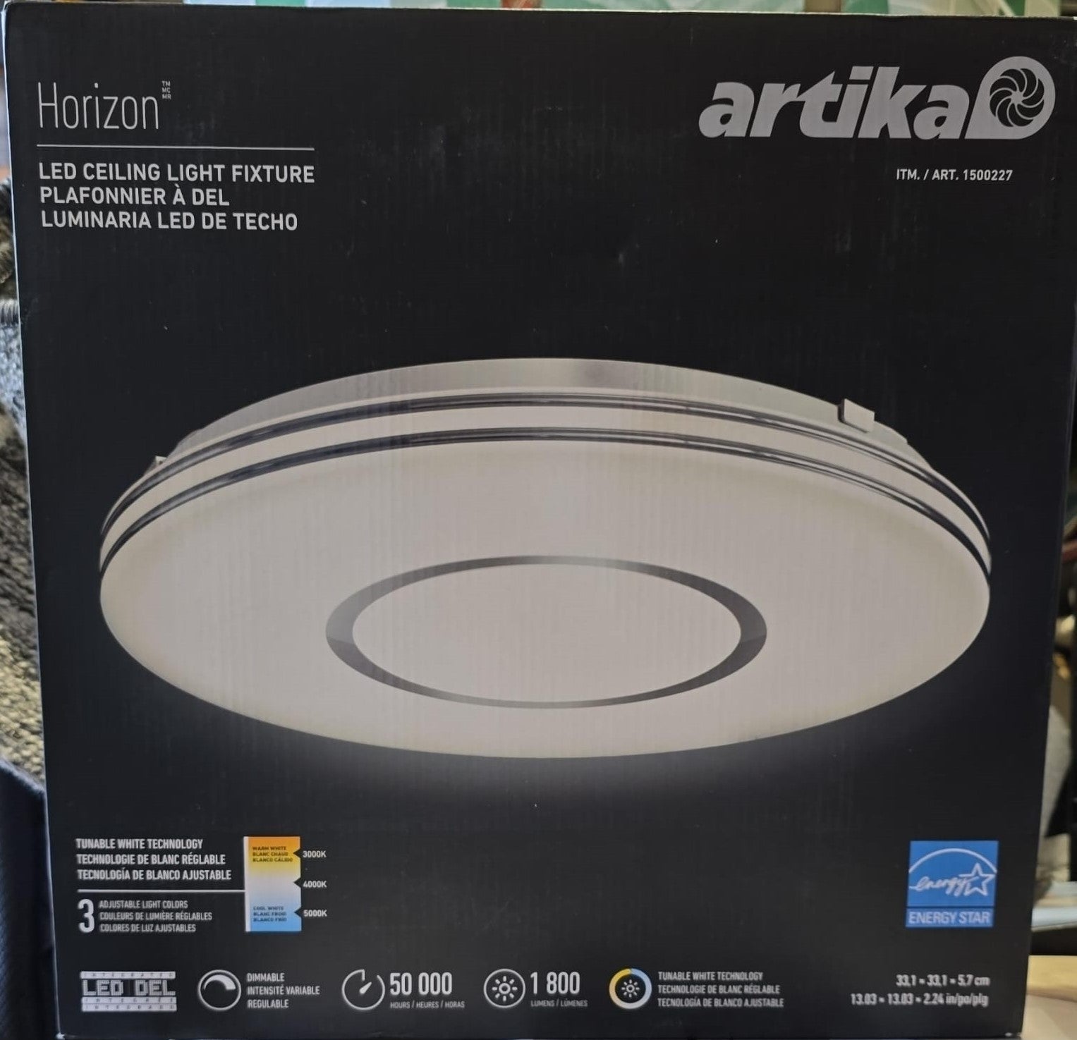 Artika Horizon Flush Mount With Variable Color Technology