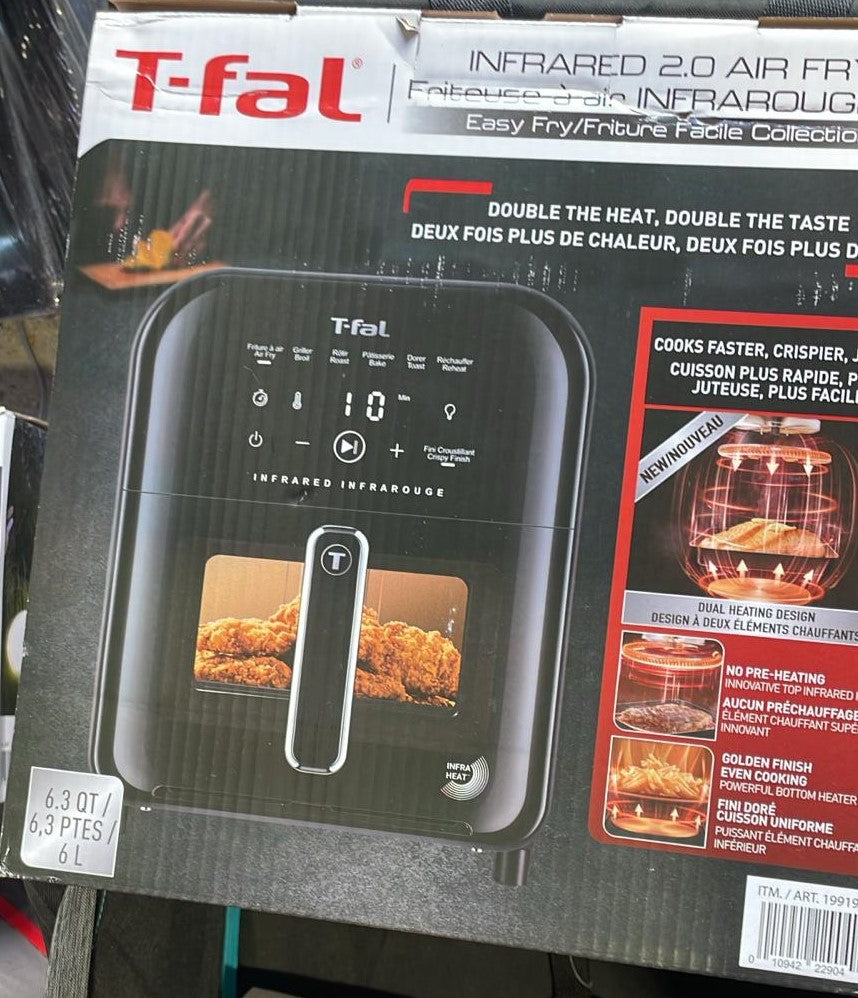 T-fal Infrared 6 L (6.3 qt.) 2.0 Air Fryer with Infra-Heat Technology