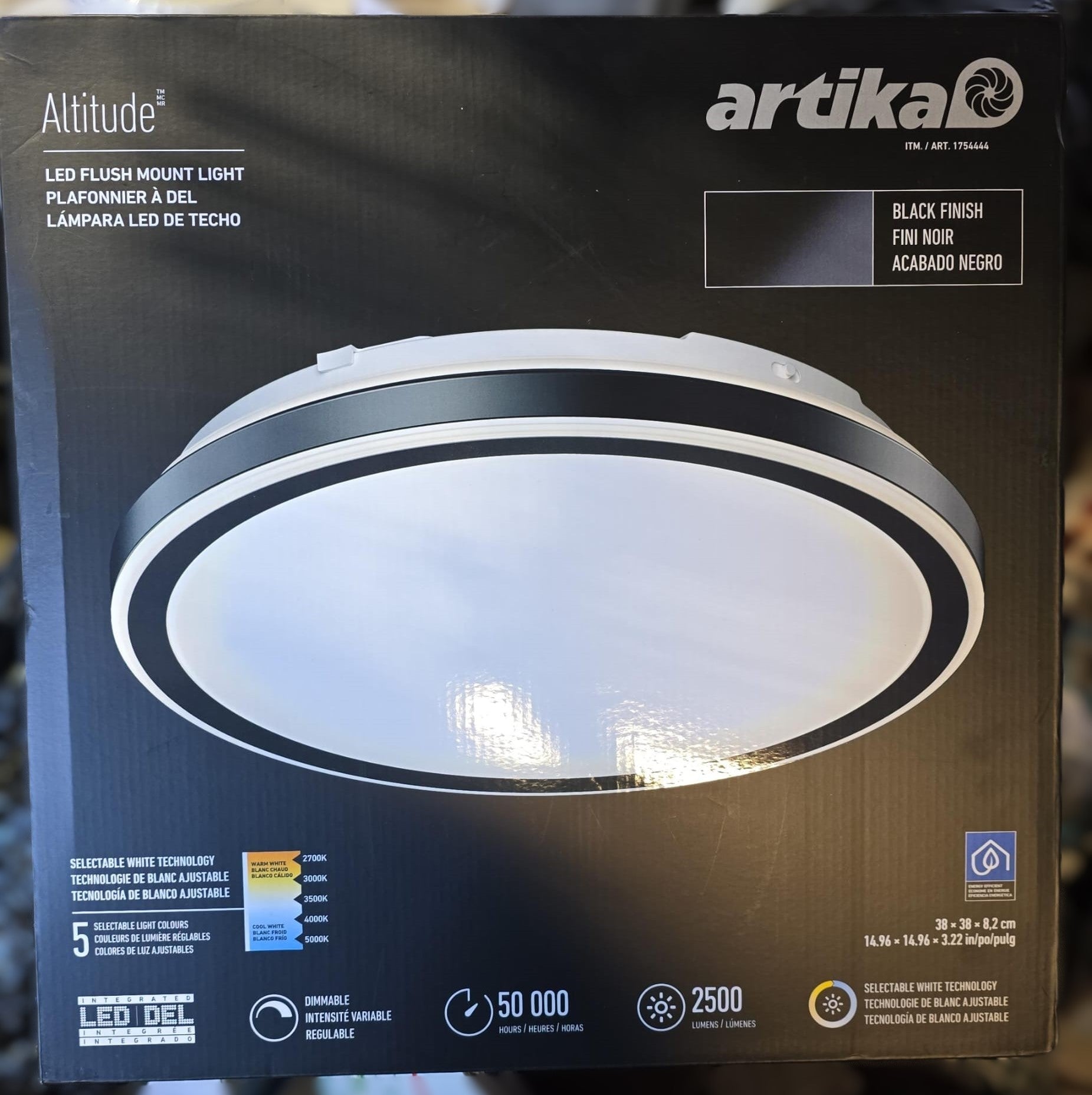 ARTIKA ALTITUDE FLUSHMOUNT 15IN DIAMETER