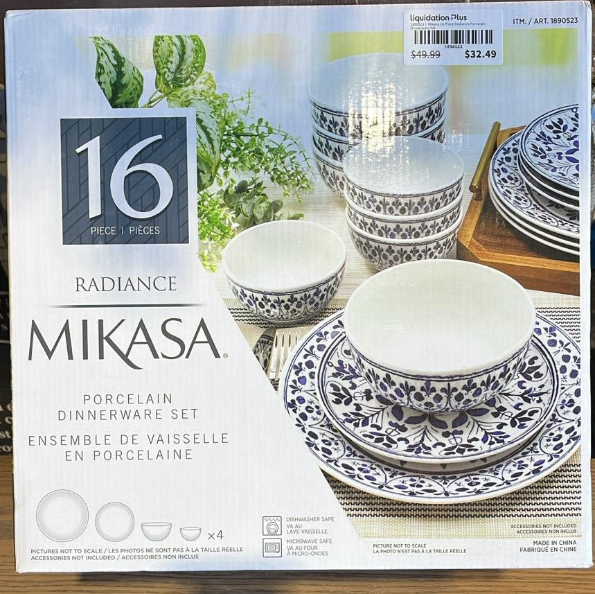 Mikasa 16-Piece Radiance Porcelain Dinnerware Set
