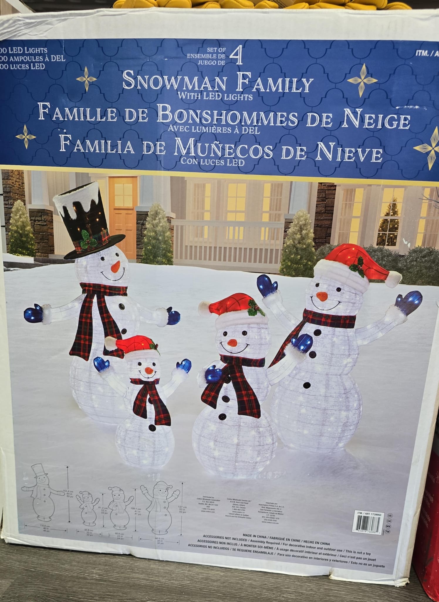 Set of 4 Snowman family