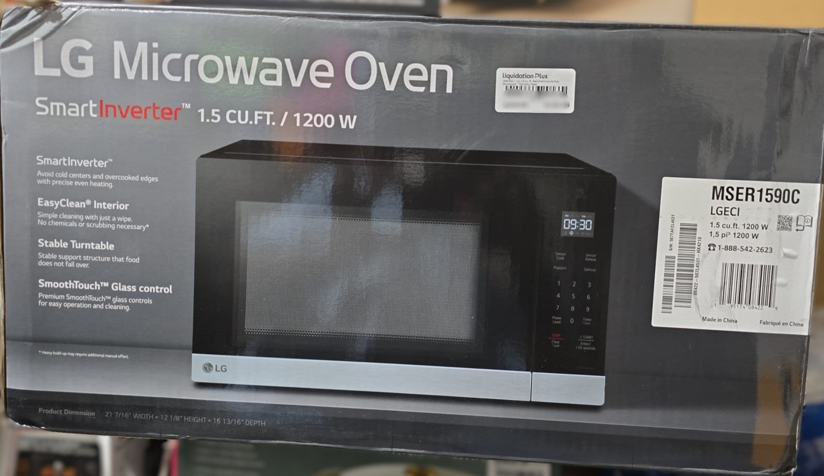 LG 1.5 cu. ft. NeoChef Countertop Microwave - Stainless Steel