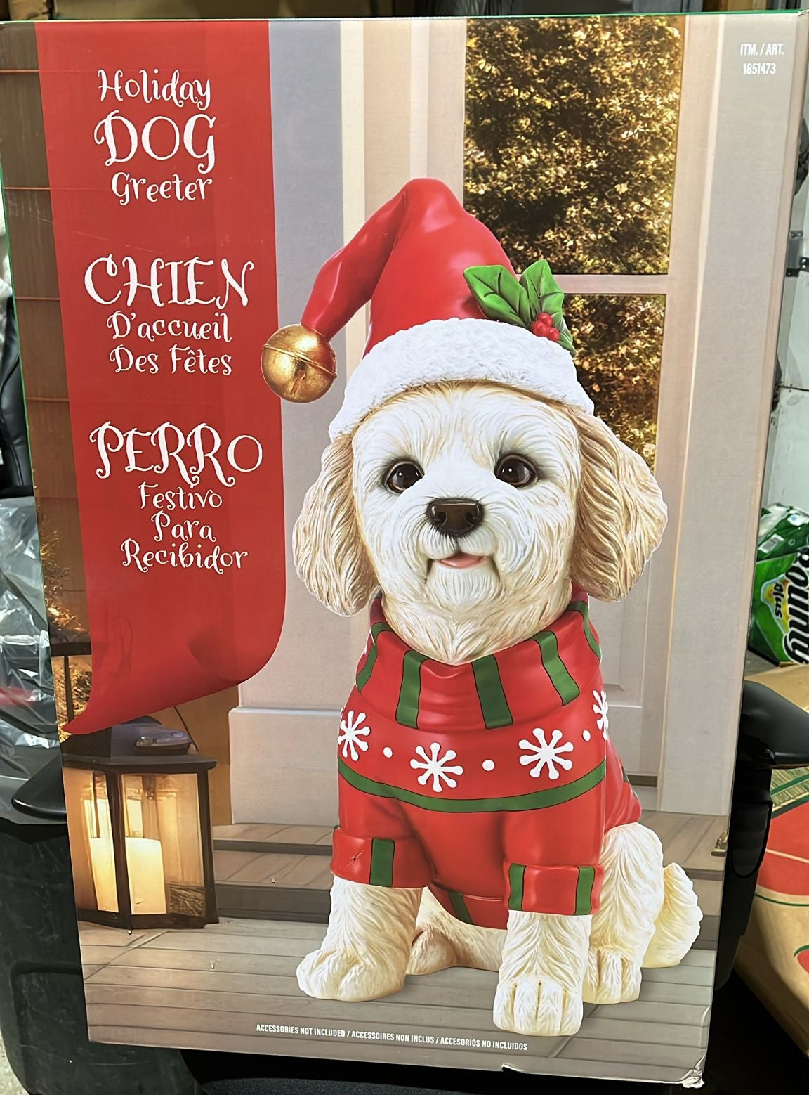 64.5 cm (25.4 in.) Christmas Shiba Dog Greeter