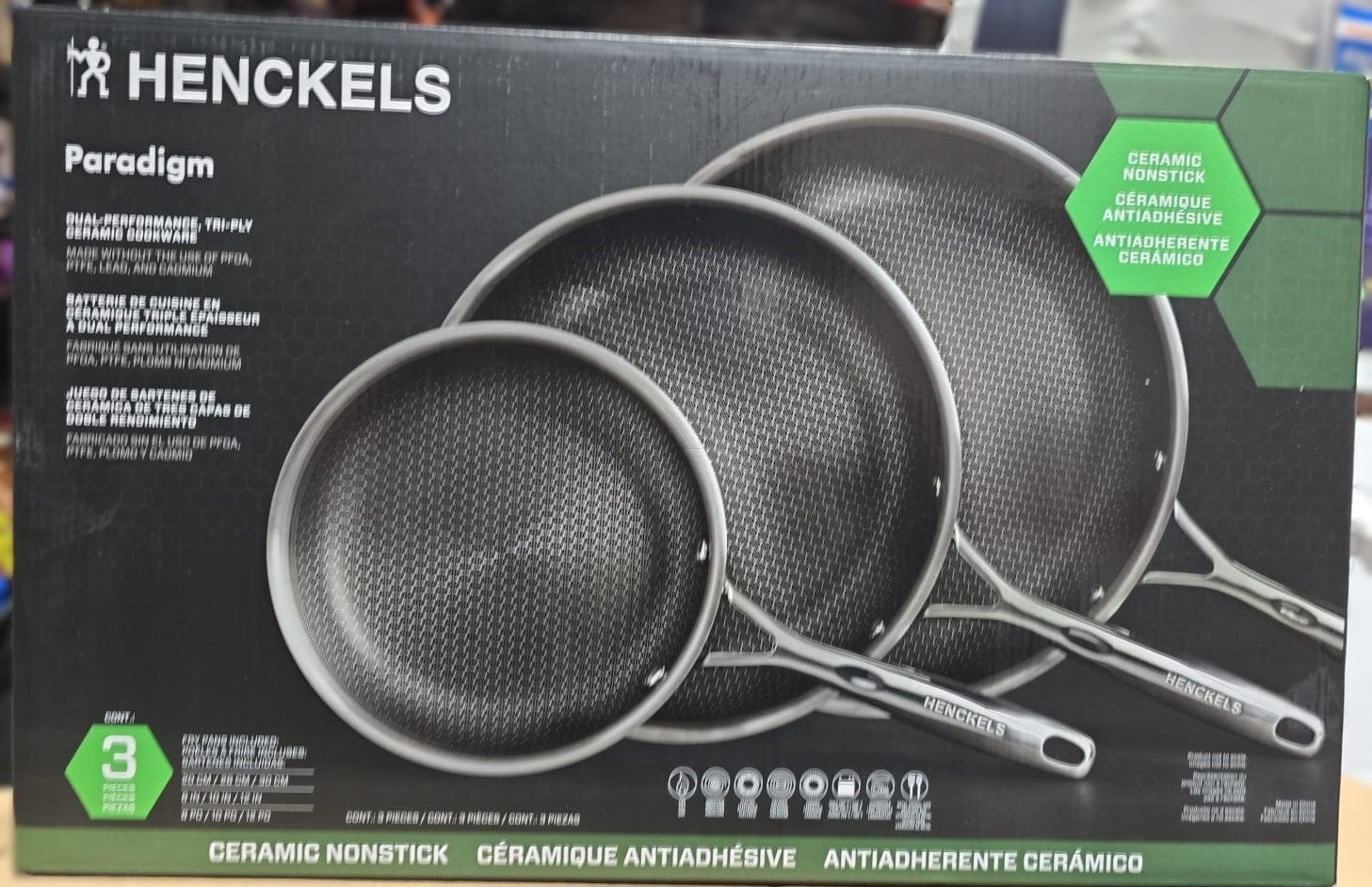 Henckels Paradigm 3-Piece Skillet Set