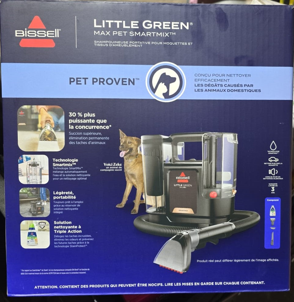 Bissell Little Green Max Pet SmartMix Portable Carpet & Upholstery Deep Cleaner