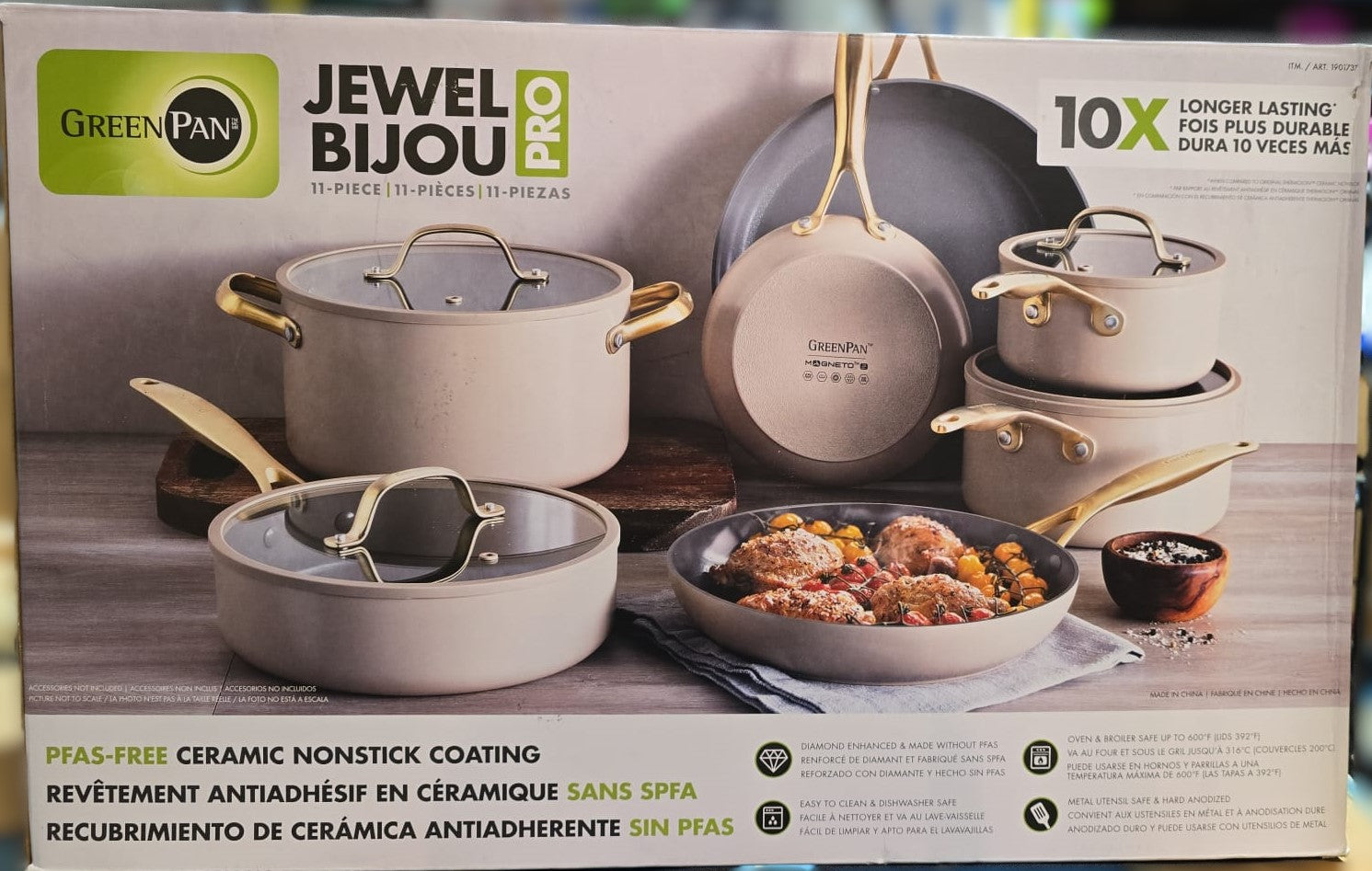 GreenPan 11-Piece Jewel Ceramic Non-Stick Cookware Set