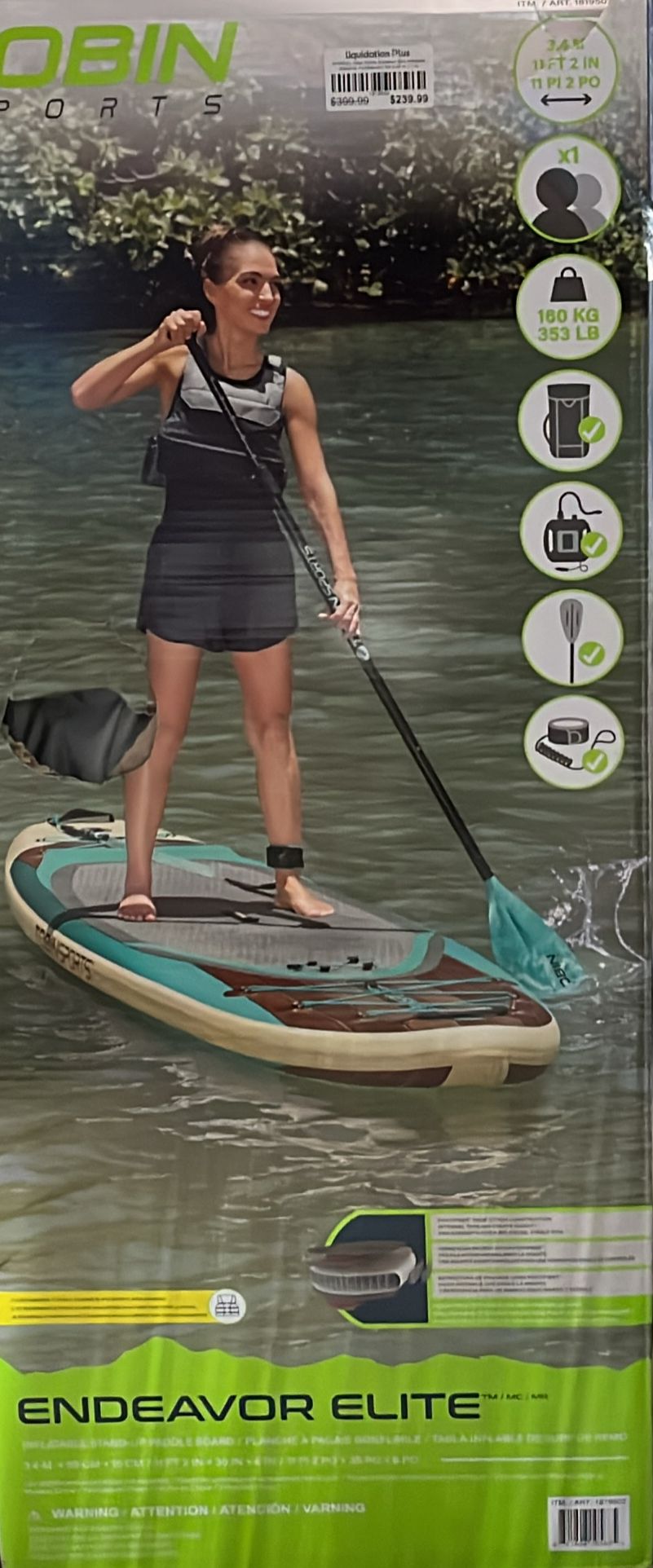 Tobin Sports Endeavor Elite Inflatable Stand-Up Paddleboard Set 3.40 m (11 ft)