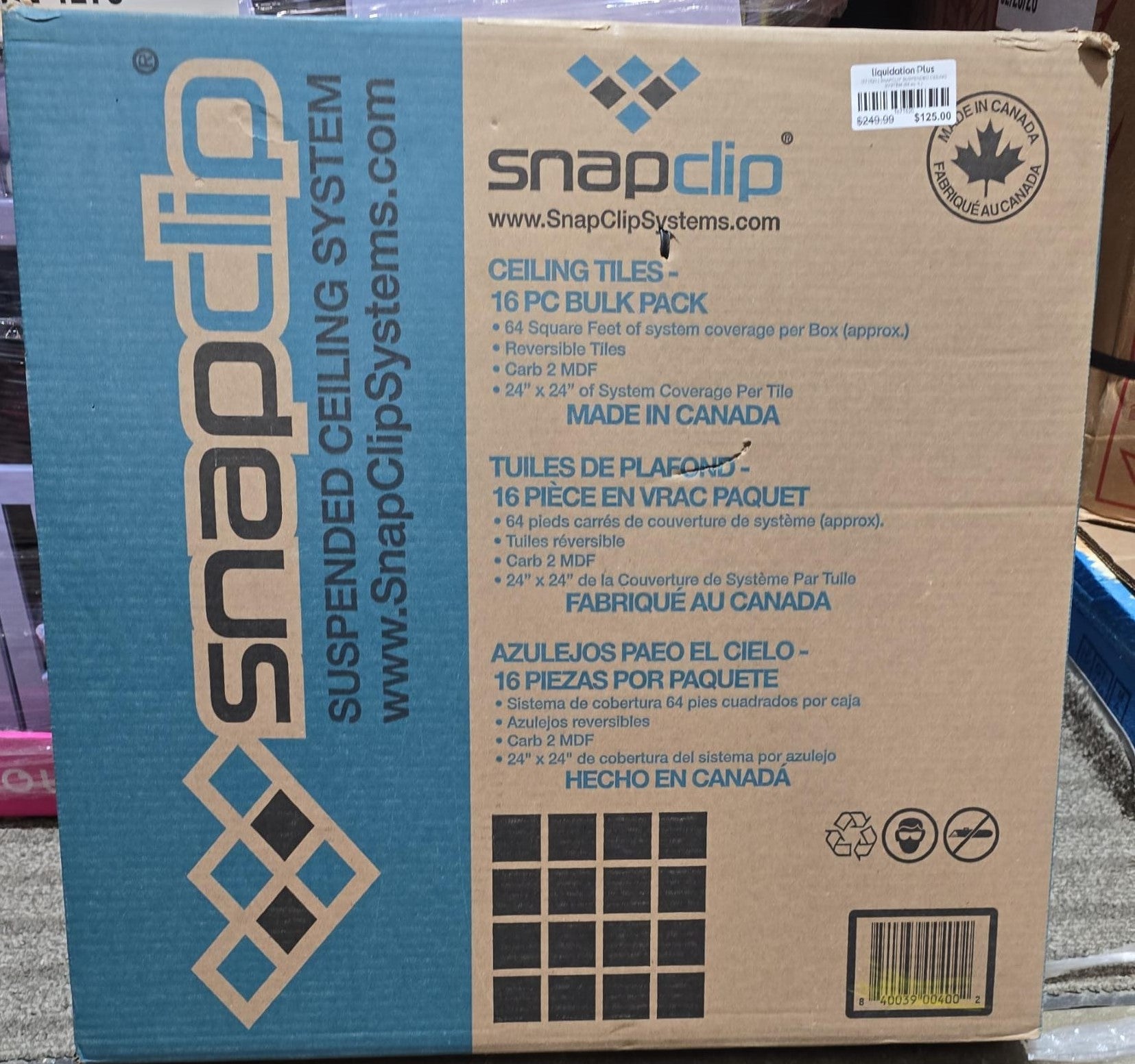 SnapClip Suspended Ceiling System (64 sq. ft.)