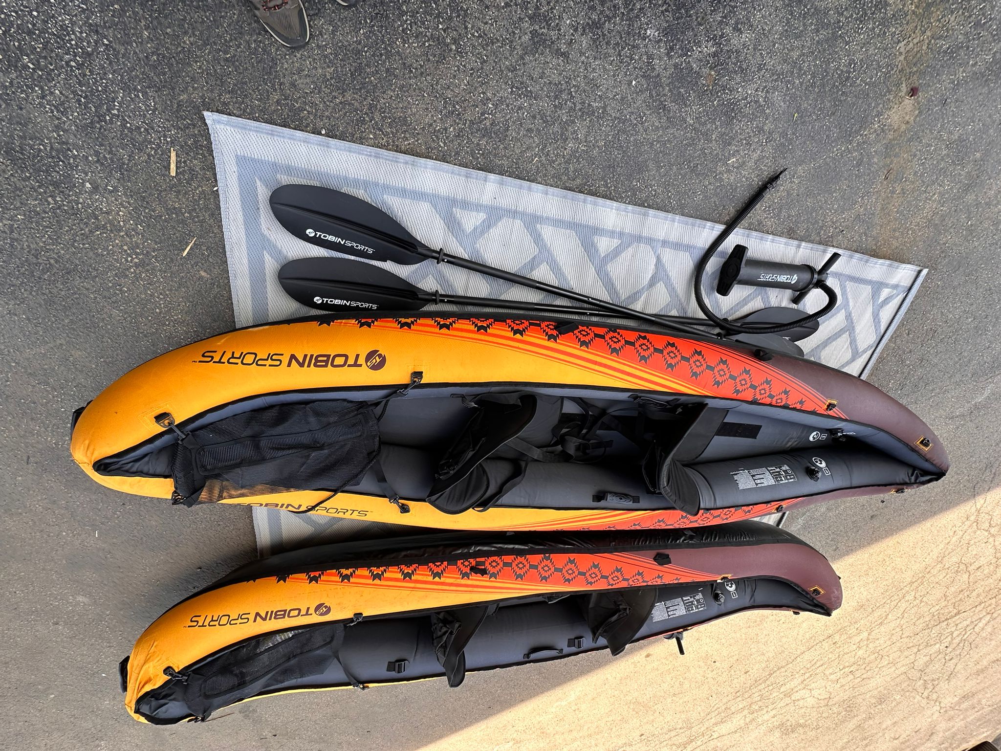 Tobin Sports Wavebreak Inflatable 2 Person Kayak 19FT (10IN X 34 IN)