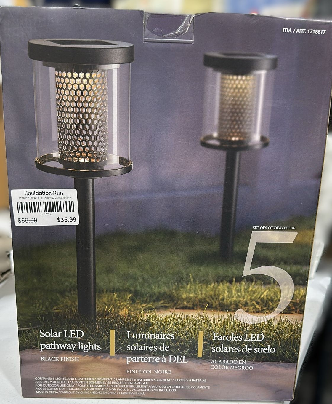 Solar LED Pathway Lights, 5 pack