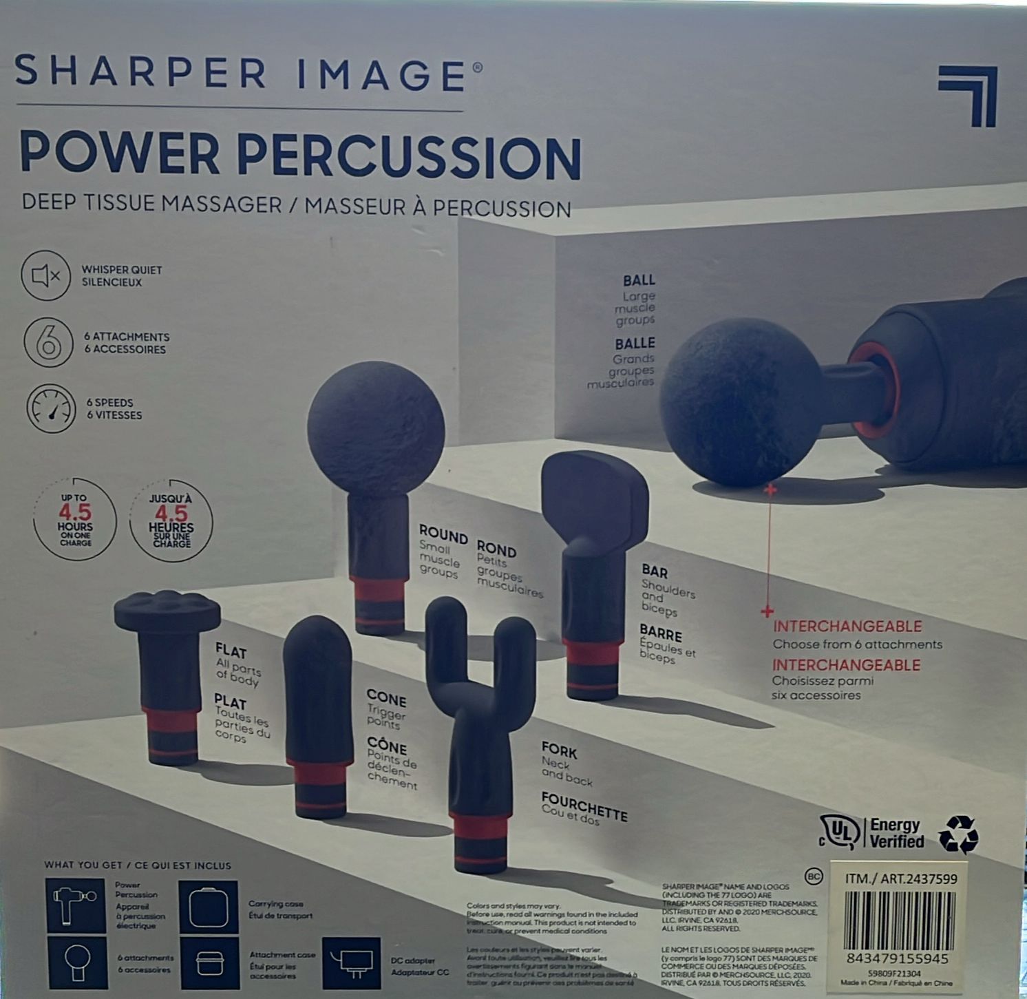 SHARPER IMAGE PERSCUSSION PRO MASSAGE DEVICE