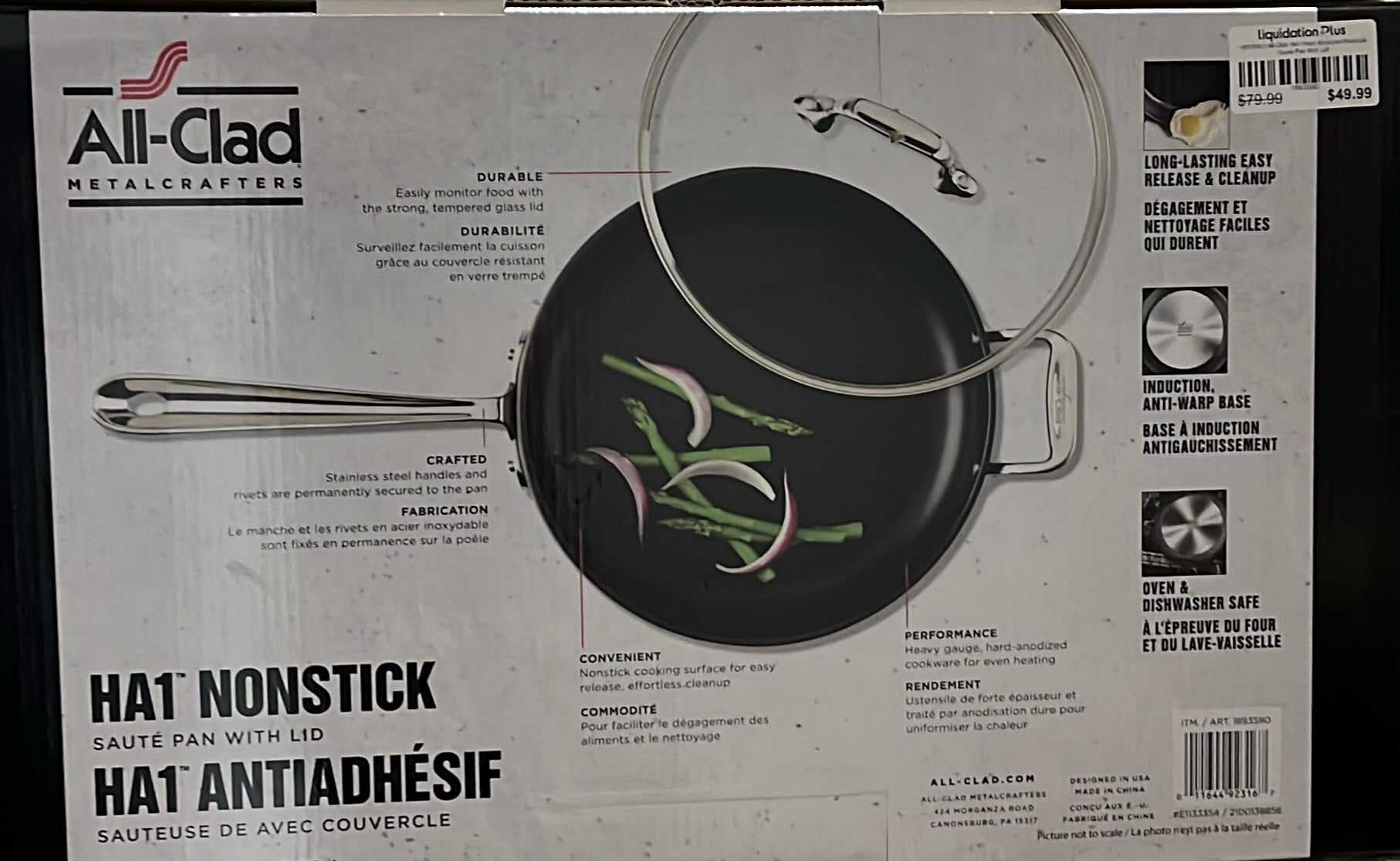 All-Clad HA1 Hard Anodized Nonstick Saute Pan With Lid