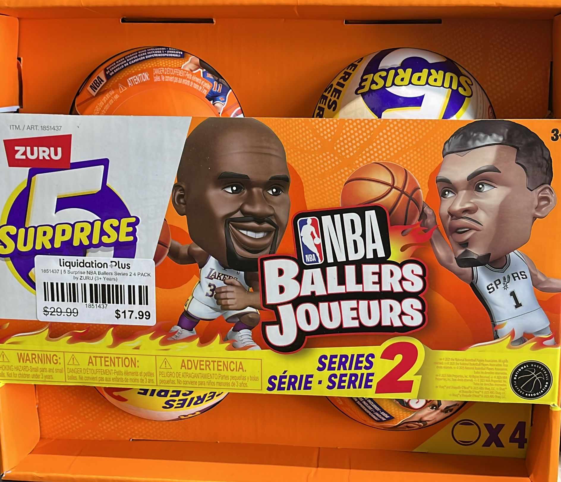 5 Surprise NBA Ballers Series 2 4 PACK by ZURU (3+ Years)