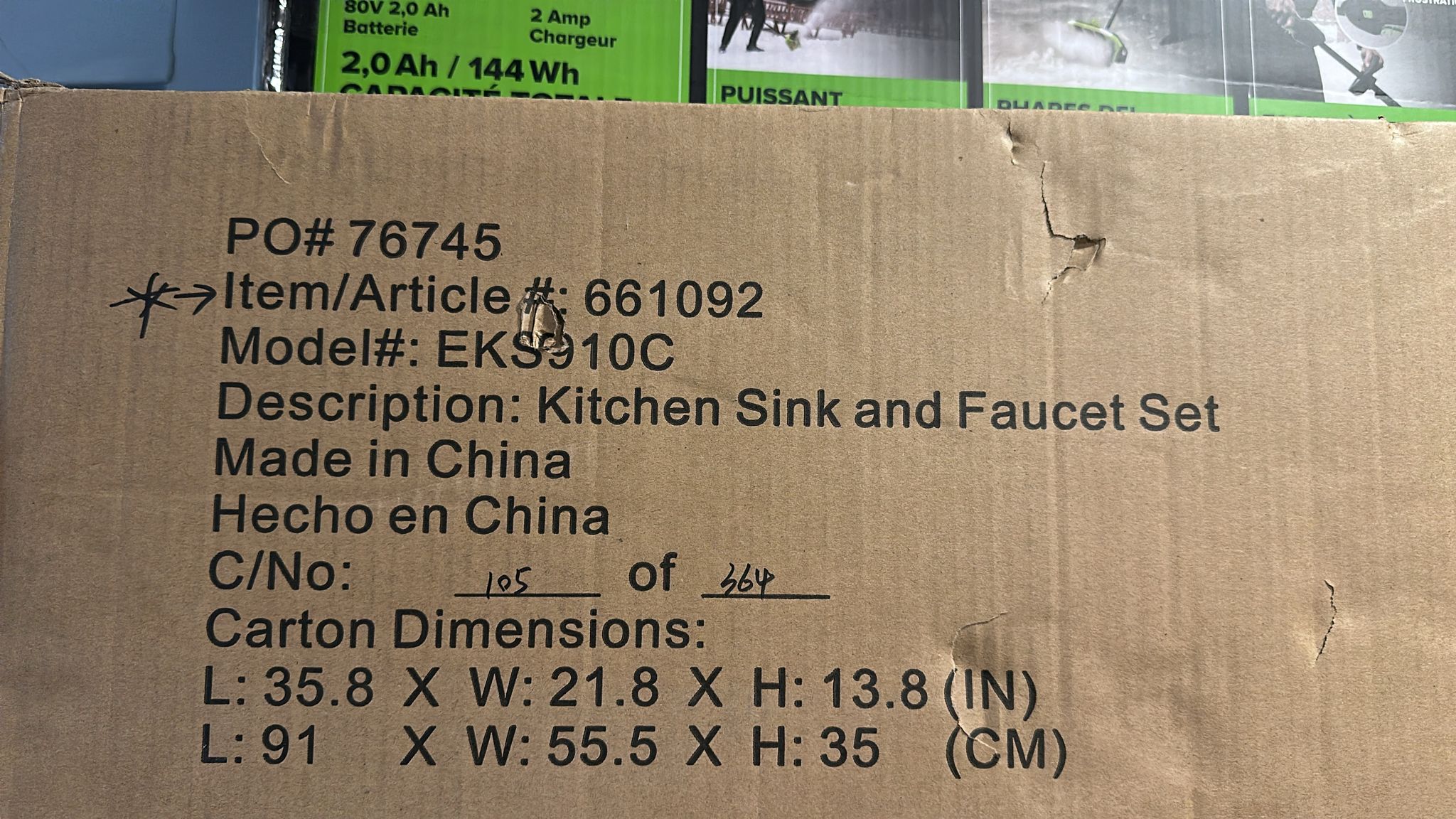 Kitchen Sink Station and Faucet Set
