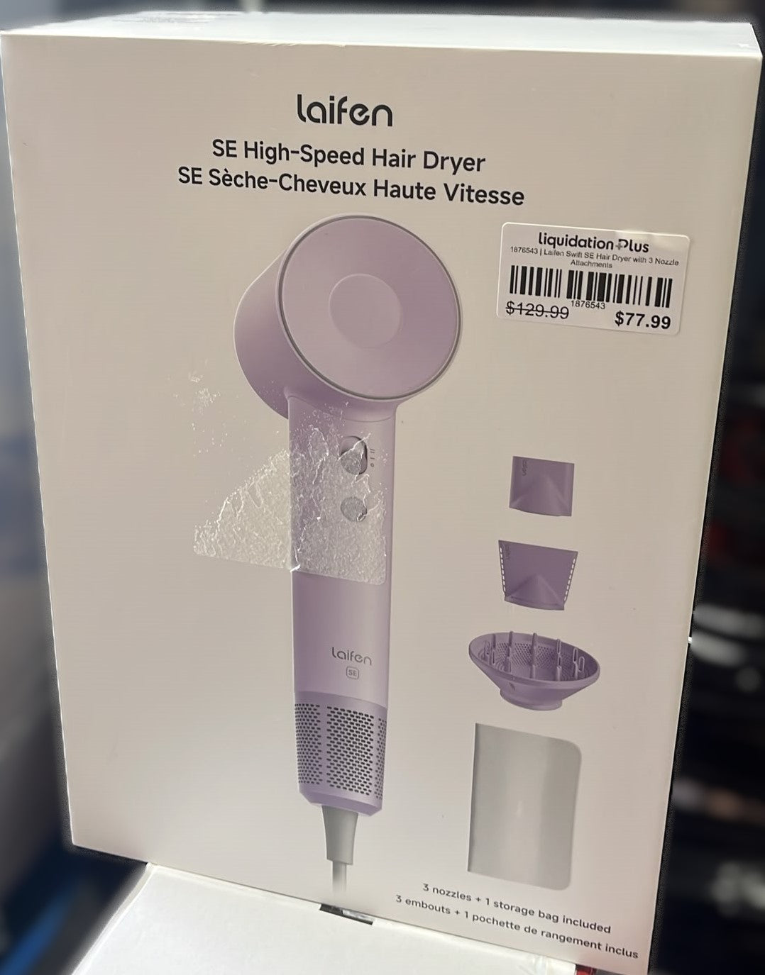 Laifen Swift SE Hair Dryer with 3 Nozzle Attachments