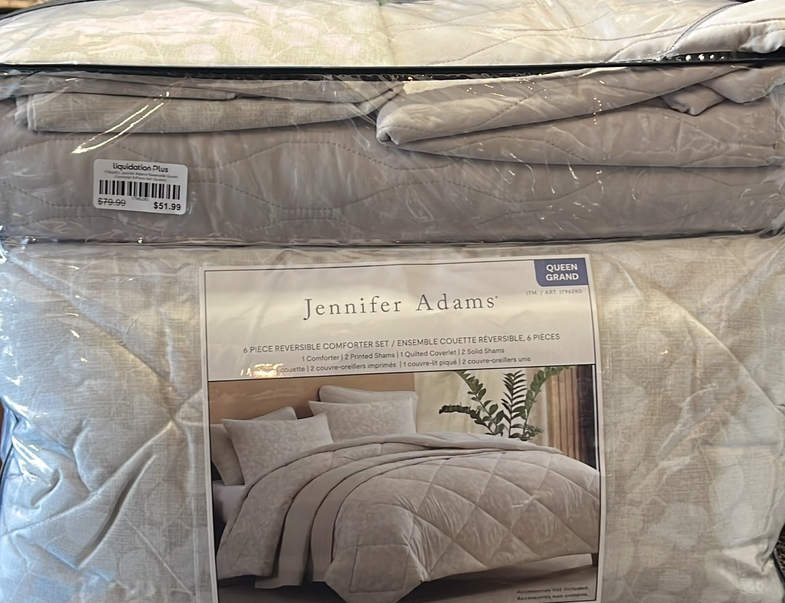 Jennifer Adams Reversible Queen Comforter 6-Piece Set (Queen)