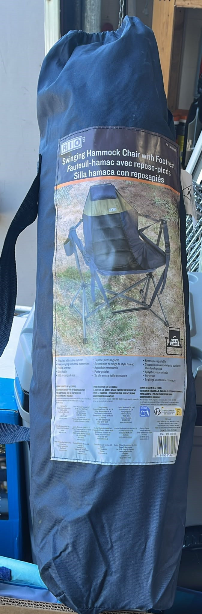 RIO SWINGING HAMMOCK CHAIR WITH FOOTREST