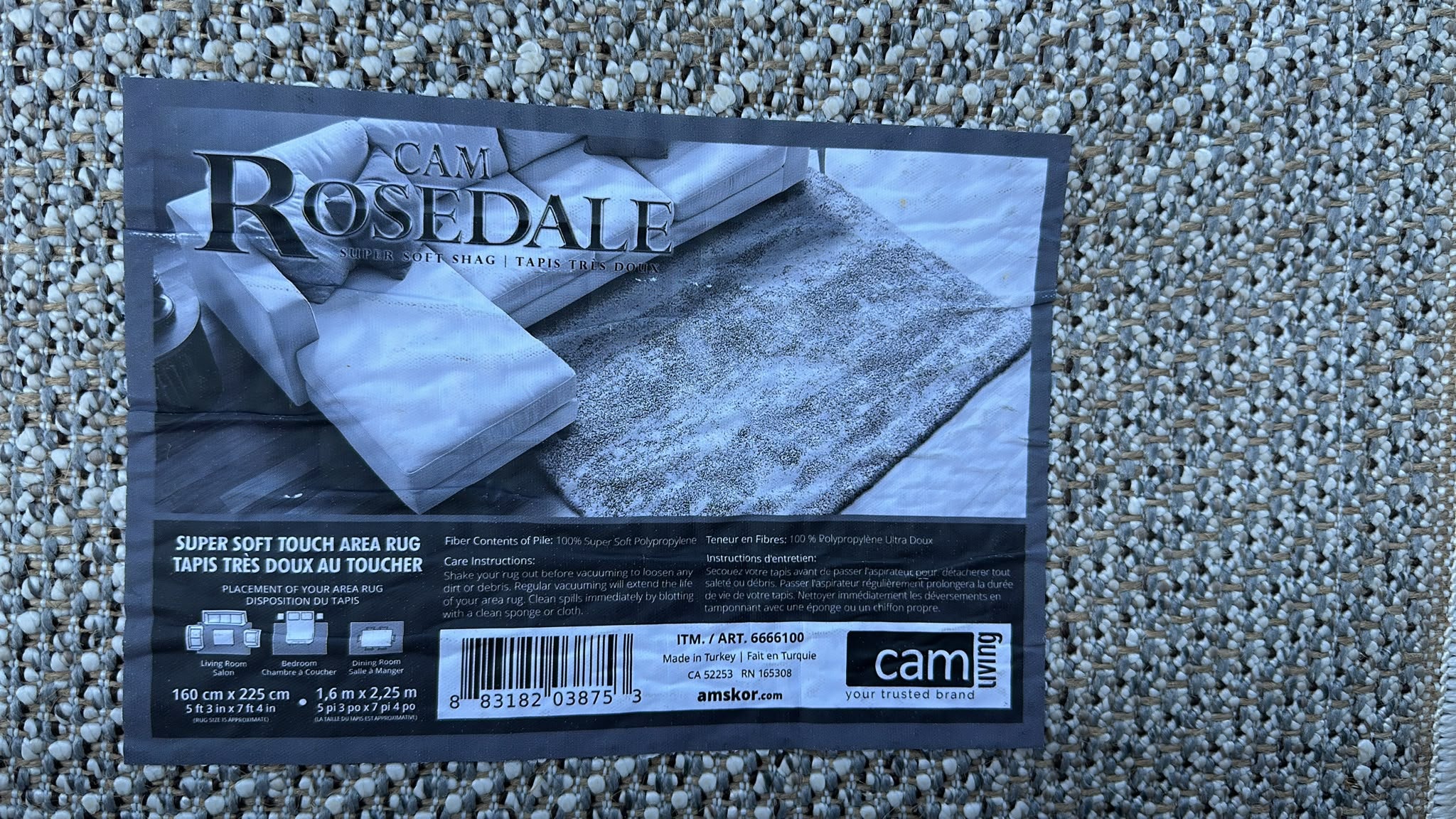 ROSEDALE SOFT SHAG 5’2″ X 7’4″