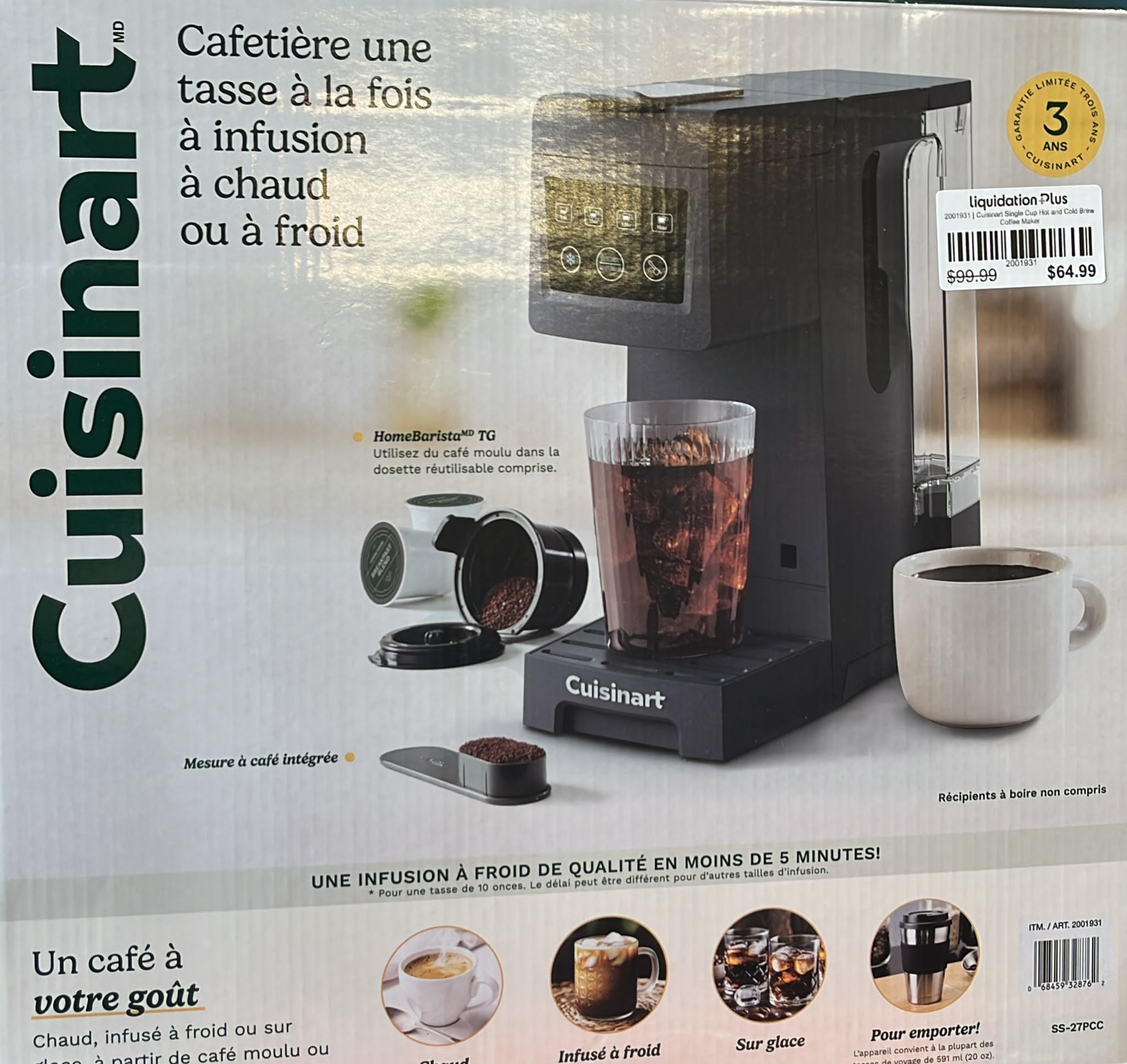 Cuisinart Single Cup Hot and Cold Brew Coffee Maker
