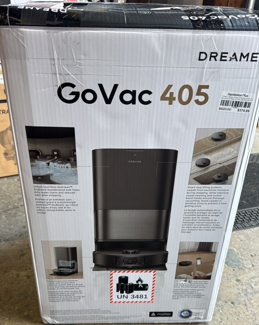 Dreame GoVac 405 Robot Vacuum and Mop with Auto-Empty and Mop Self-Cleaning Dock