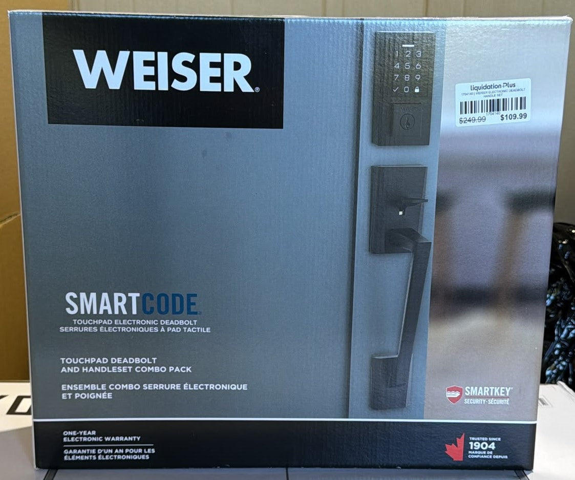 WEISER ELECTRONIC DEADBOLT HANDLE SET