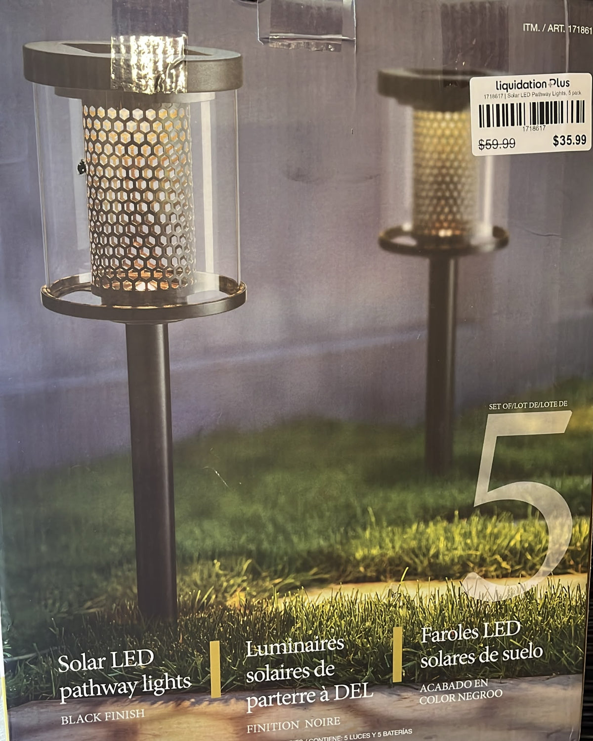 Solar LED Pathway Lights, 5 pack